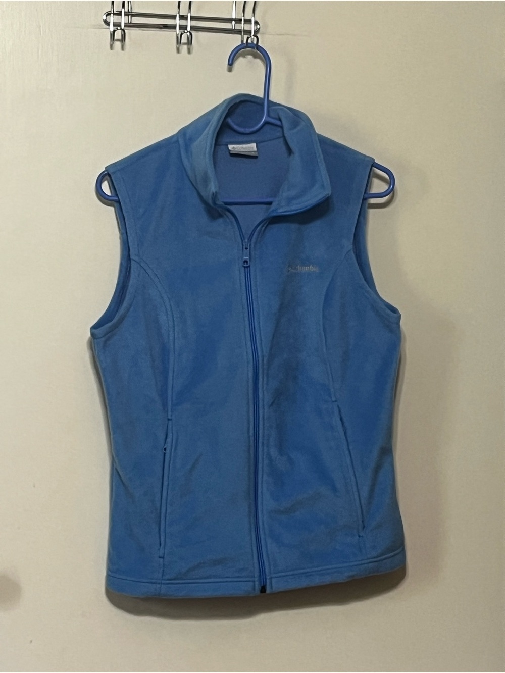 Columbia Blue Fleece Zip Vest